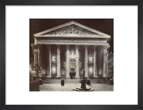 The Royal Exchange at night C.1915