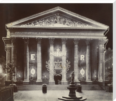 The Royal Exchange at night C.1915