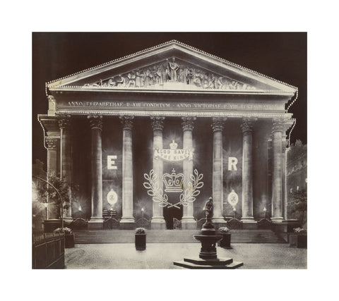 The Royal Exchange at night C.1915