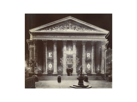 The Royal Exchange at night C.1915