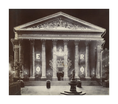 The Royal Exchange at night C.1915