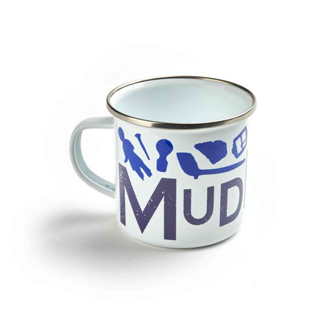 Mudlark silhouette enamel mug