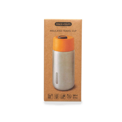 Orange insulated 340ml travel cup