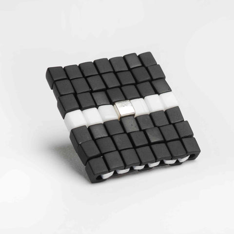 Teaa White in Black Small Brooch by Jo Boateng