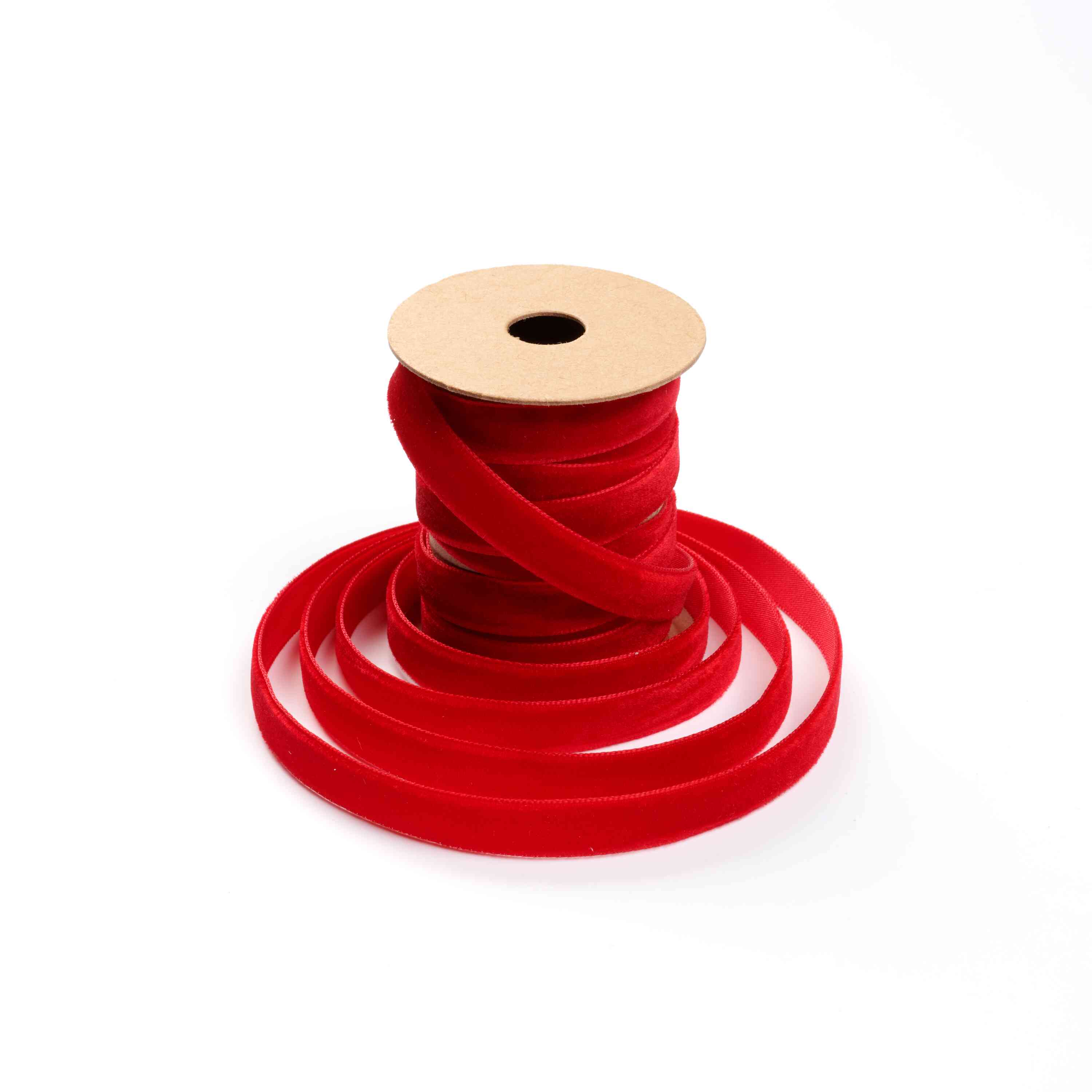 Red velvet thin ribbon 2m – London Museum