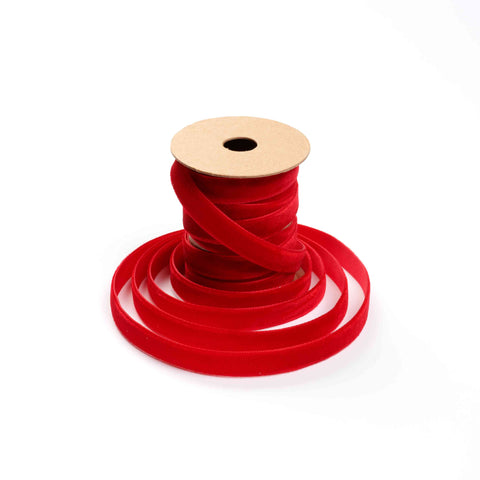 Red velvet thin ribbon 2m