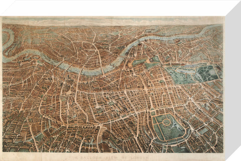 A Balloon View of London as seen from Hampstead 1851