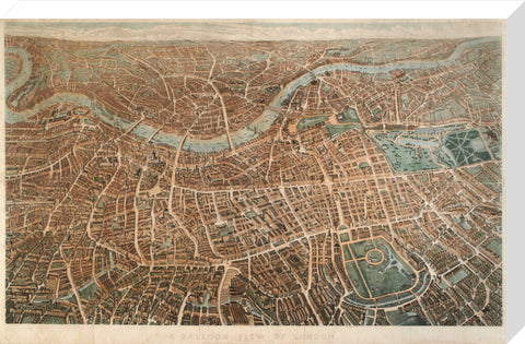 A Balloon View of London as seen from Hampstead 1851