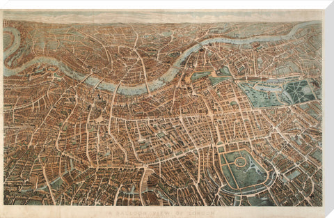 A Balloon View of London as seen from Hampstead 1851