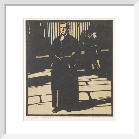 Bluecoat Boy (Newgate Street) (Art print, Small, White)