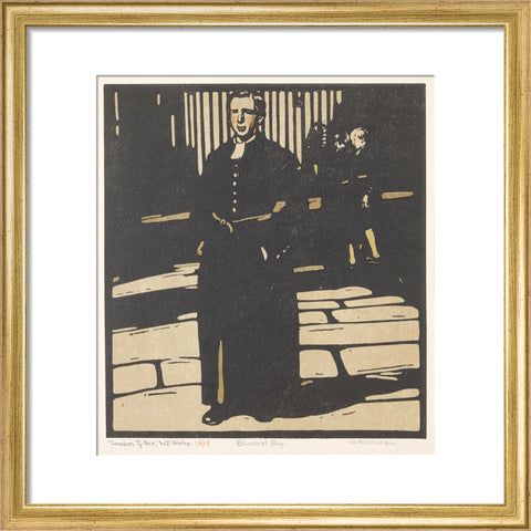Bluecoat Boy (Newgate Street) (Art print, Small, Gold)