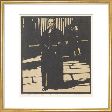 Bluecoat Boy (Newgate Street) (Art print, Medium, Gold)