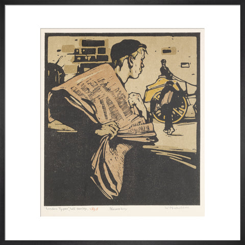 Newsboy (Art print, Large, Black)