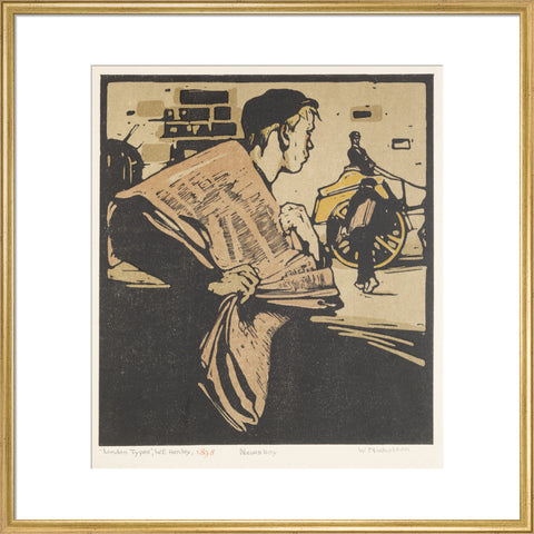 Newsboy (Art print, Large, Gold)