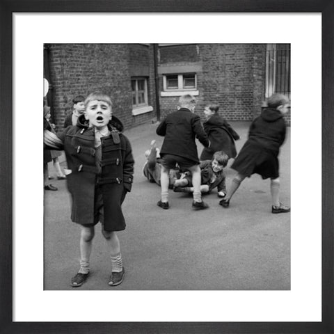 Boys in the playground at Argyle Infants School, King's Cross