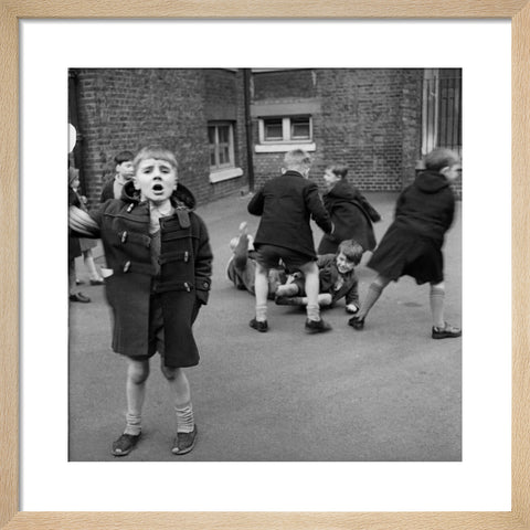 Boys in the playground at Argyle Infants School, King's Cross