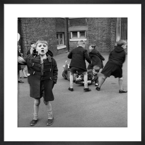 Boys in the playground at Argyle Infants School, King's Cross