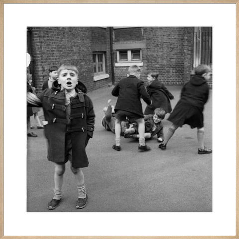 Boys in the playground at Argyle Infants School, King's Cross