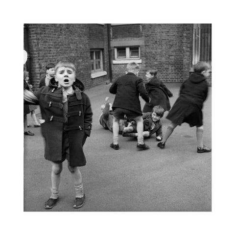 Boys in the playground at Argyle Infants School, King's Cross