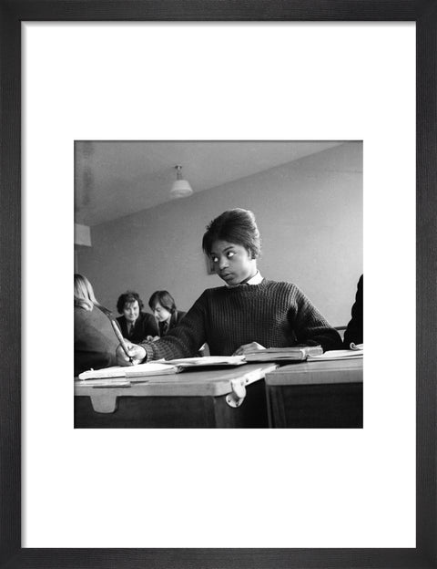 A pupil, a migrant from Jamaica, attending class at Stockwell Manor Comprehensive School, Clapham Road