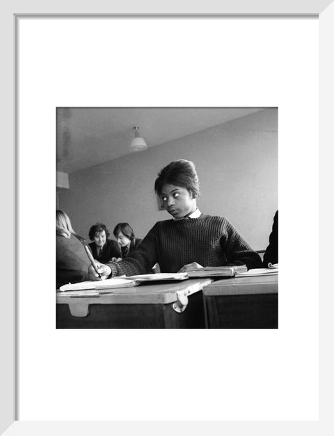 A pupil, a migrant from Jamaica, attending class at Stockwell Manor Comprehensive School, Clapham Road