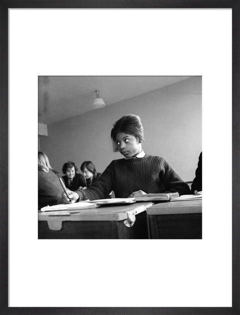 A pupil, a migrant from Jamaica, attending class at Stockwell Manor Comprehensive School, Clapham Road