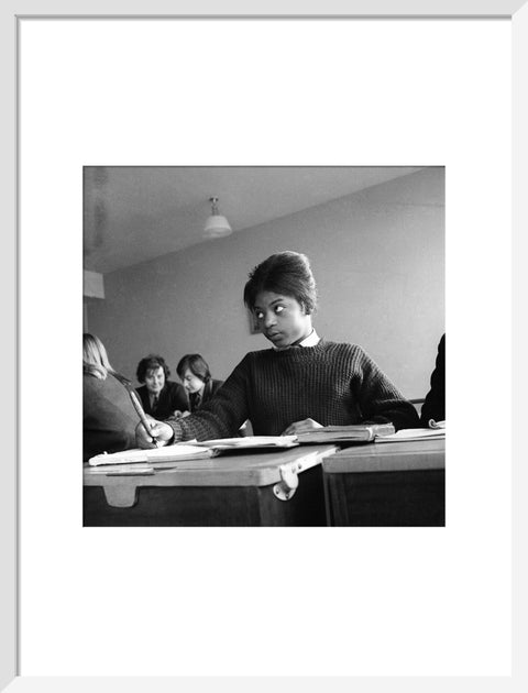 A pupil, a migrant from Jamaica, attending class at Stockwell Manor Comprehensive School, Clapham Road