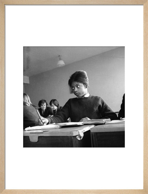 A pupil, a migrant from Jamaica, attending class at Stockwell Manor Comprehensive School, Clapham Road