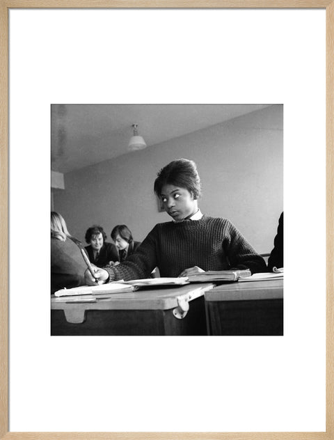 A pupil, a migrant from Jamaica, attending class at Stockwell Manor Comprehensive School, Clapham Road