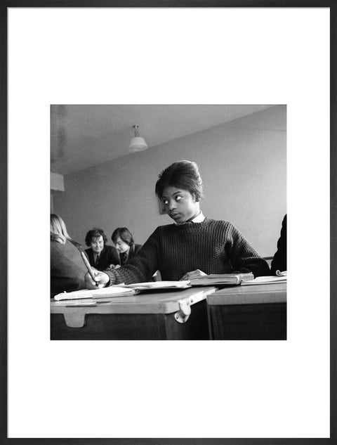 A pupil, a migrant from Jamaica, attending class at Stockwell Manor Comprehensive School, Clapham Road
