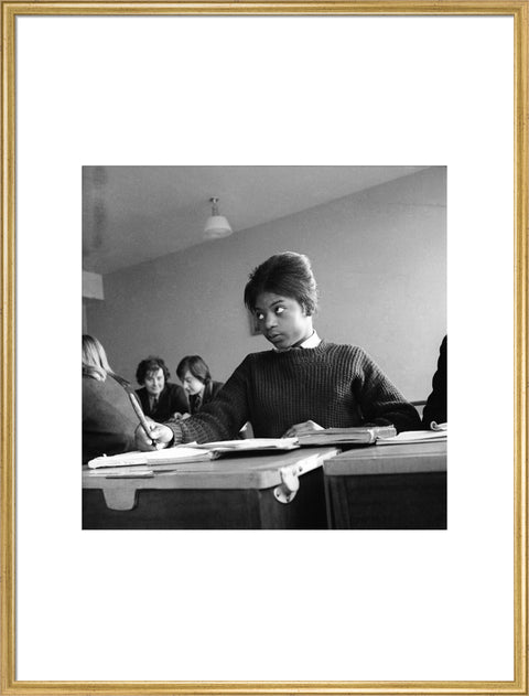 A pupil, a migrant from Jamaica, attending class at Stockwell Manor Comprehensive School, Clapham Road