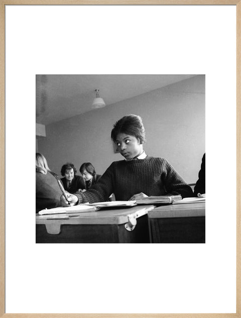A pupil, a migrant from Jamaica, attending class at Stockwell Manor Comprehensive School, Clapham Road
