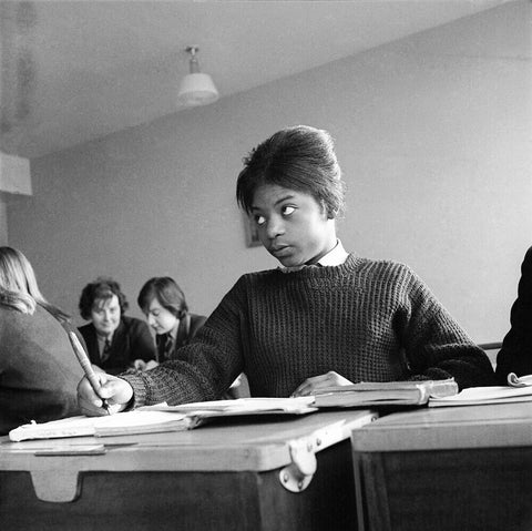 A pupil, a migrant from Jamaica, attending class at Stockwell Manor Comprehensive School, Clapham Road