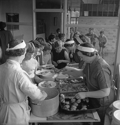 School dinners at Gospel Oak Primary School, Hampstead Heath