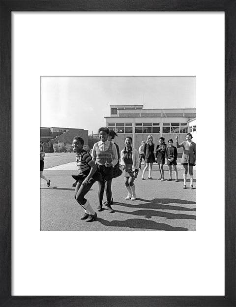 Skipping in the playground at Alperton High School