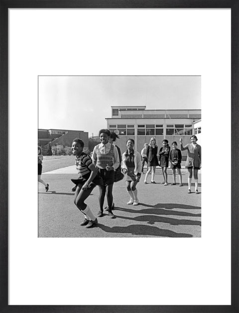 Skipping in the playground at Alperton High School