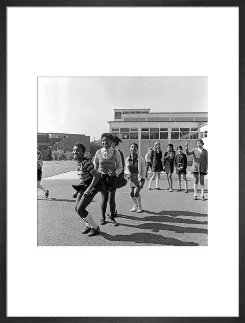 Skipping in the playground at Alperton High School