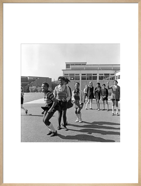 Skipping in the playground at Alperton High School