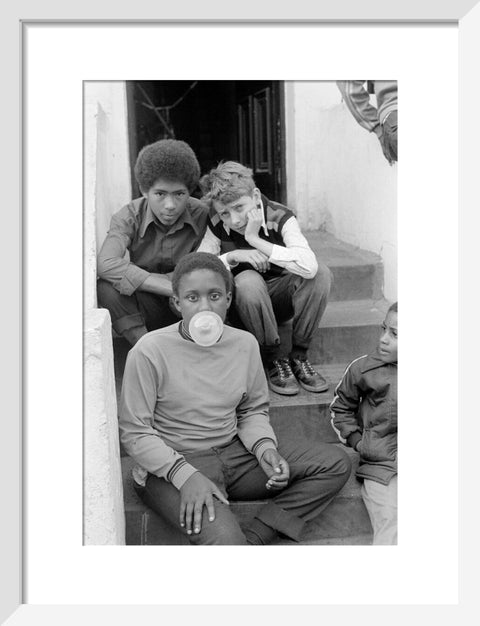 Three Boys on steps 1973-1983