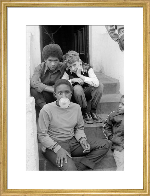 Three Boys on steps 1973-1983