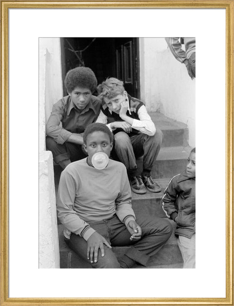 Three Boys on steps 1973-1983