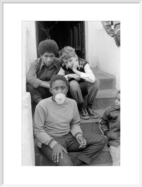 Three Boys on steps 1973-1983