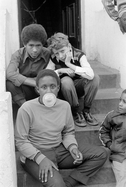 Three Boys on steps 1973-1983