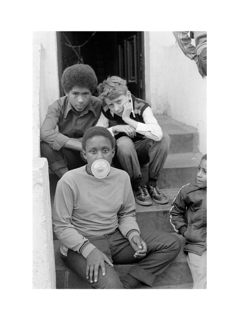 Three Boys on steps 1973-1983