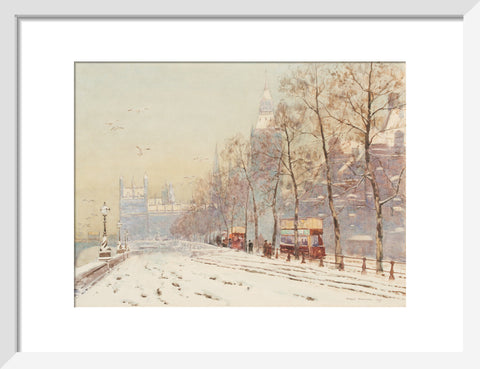 Embankment under snow