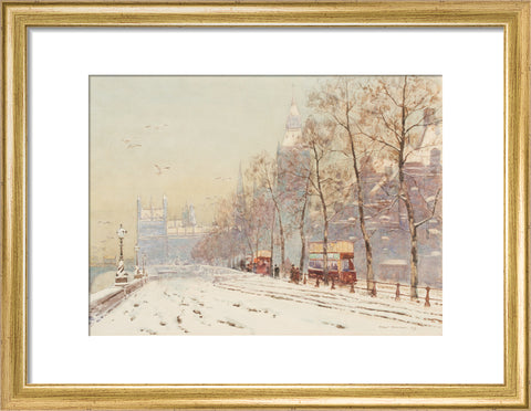 Embankment under snow