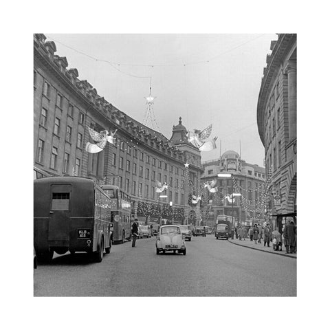 Christmas Lights on Regents Street, 1960