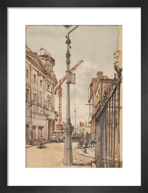 Notting Hill Gate reconstruction (Art print, Small, Black)