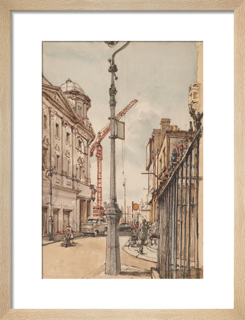 Notting Hill Gate reconstruction (Art print, Small, Natural)