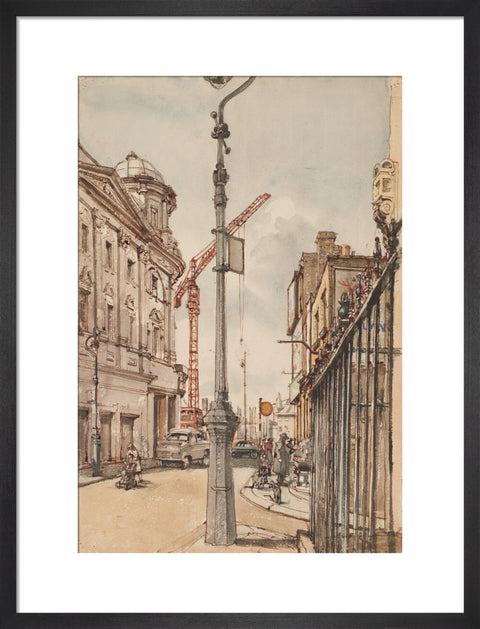 Notting Hill Gate reconstruction (Art print, Medium, Black)